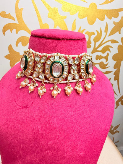 Navya choker set - Green