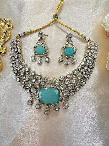 Tulika necklace set - Mint