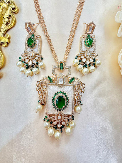 Gauri necklace set - Green