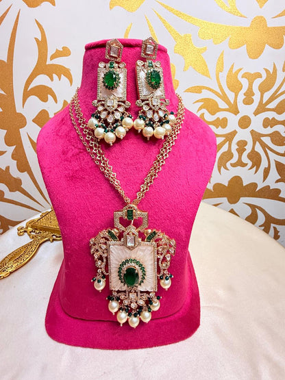 Gauri necklace set - Green