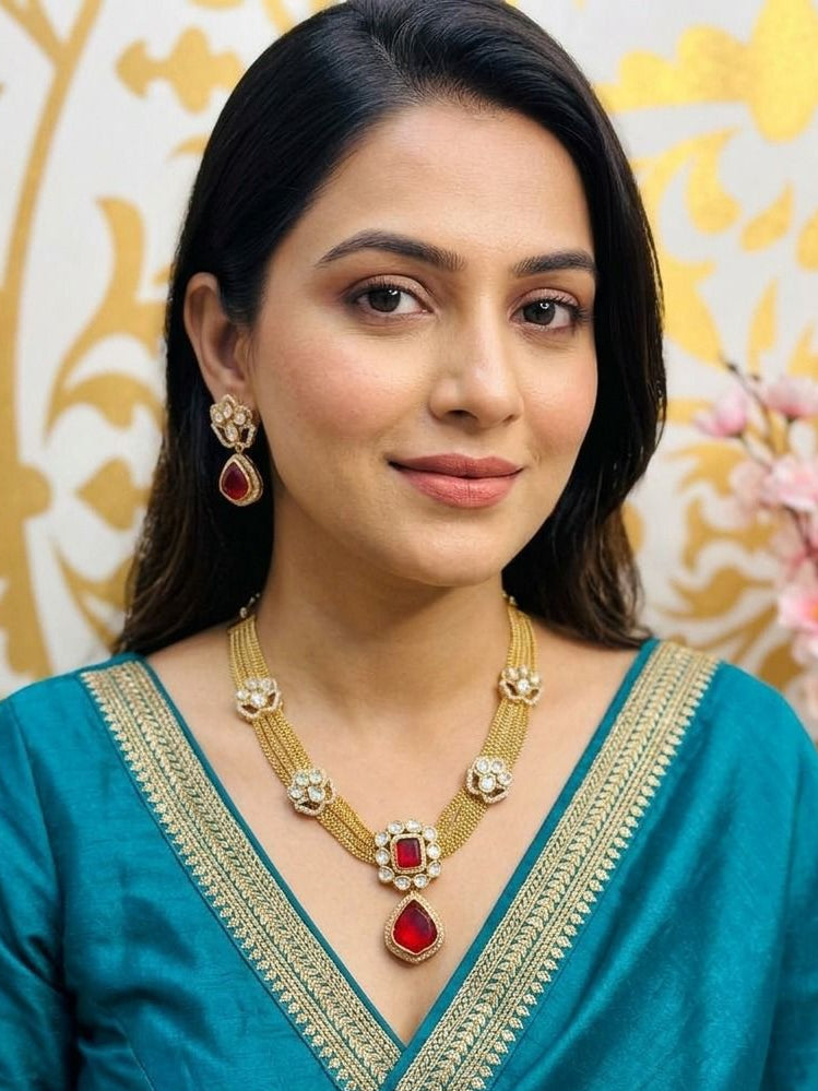 Suhani Necklace set - Red