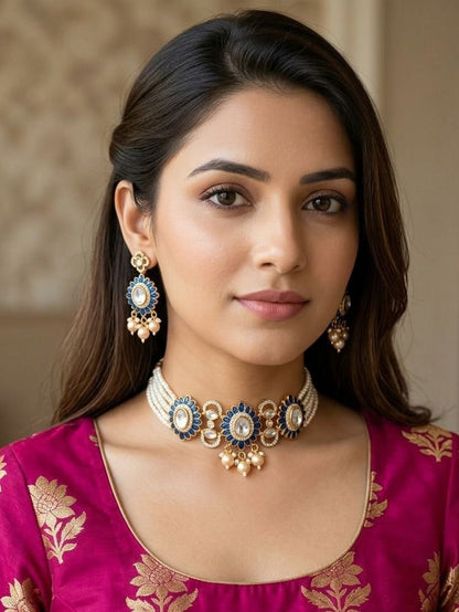 Riyasa Choker set - Blue