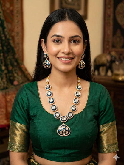 Prachi Necklace set - Blue