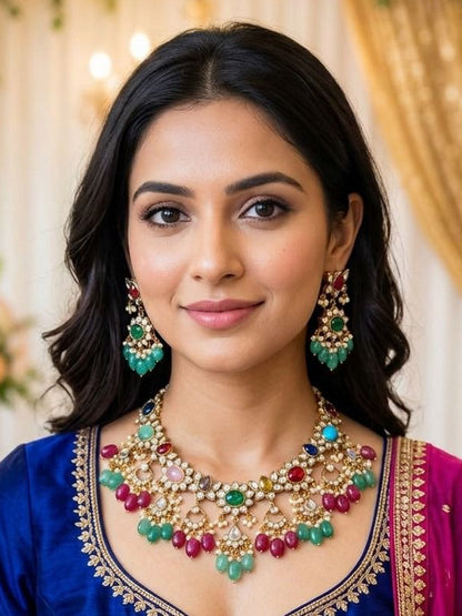 Radhika necklace set - Multicolor