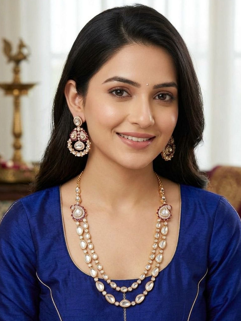 Devina necklace set - Ruby