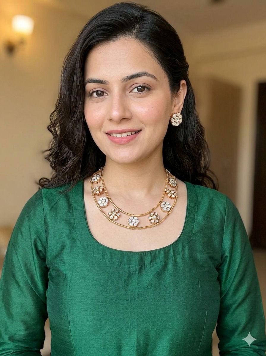 Shradha necklace set - White