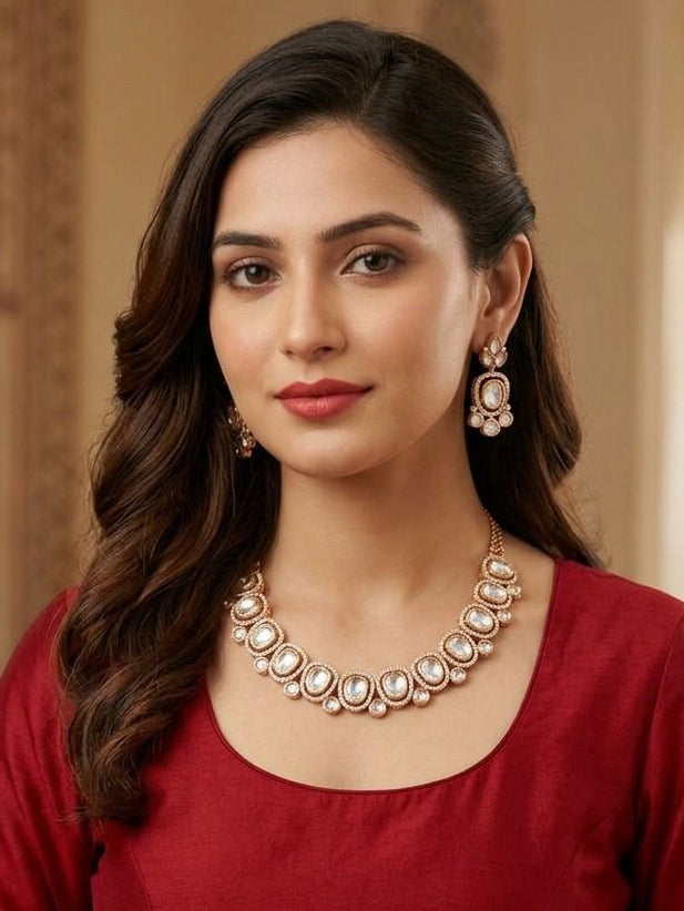 Anika necklace set - White
