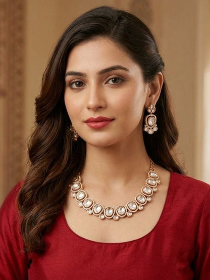 Anika necklace set - White