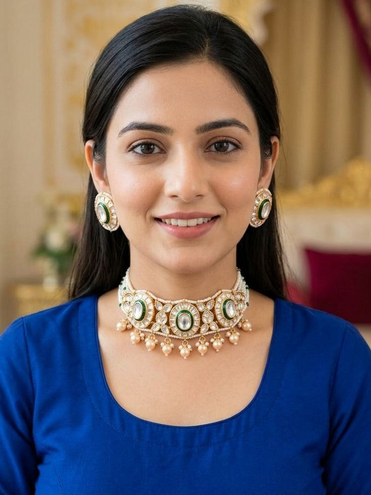 Navya choker set - Green