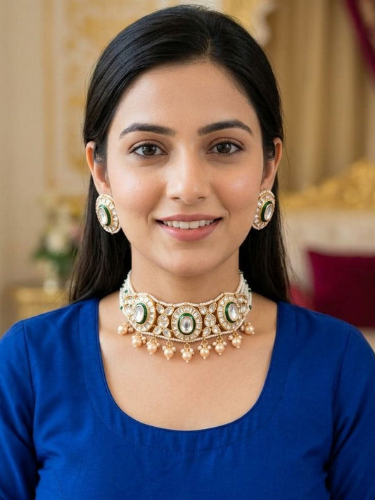 Navya choker set - Green