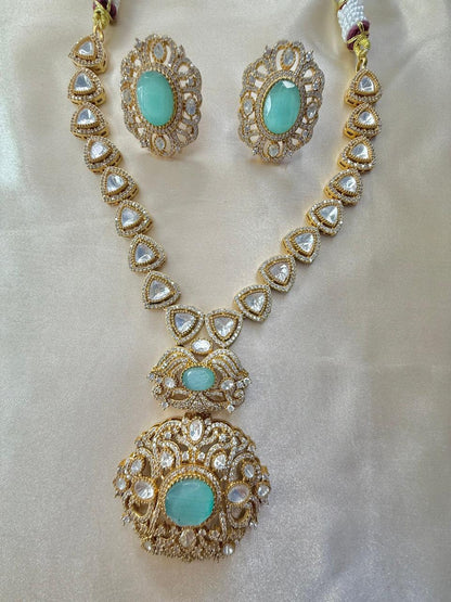 Ruhika necklace set - Mint