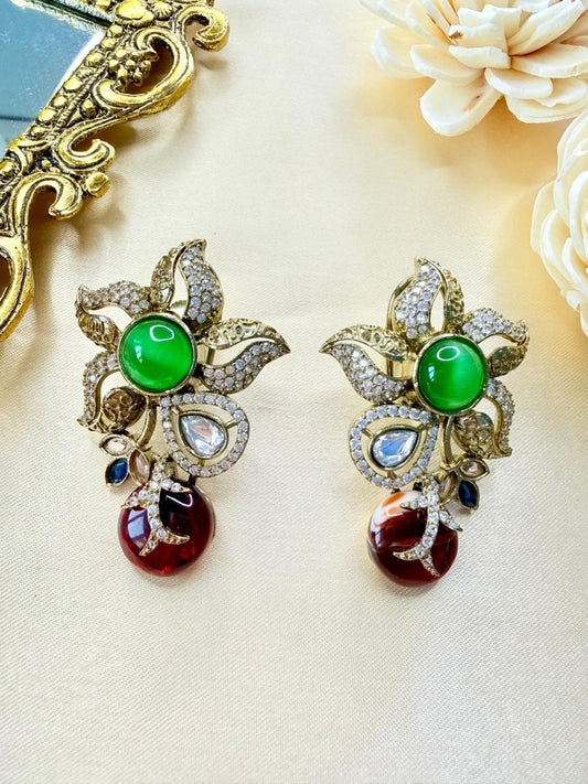 Karishma floral studs - Multicolor