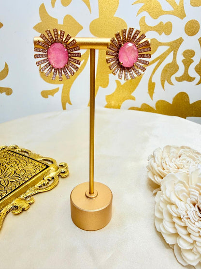 Prisha stone studs - Pink