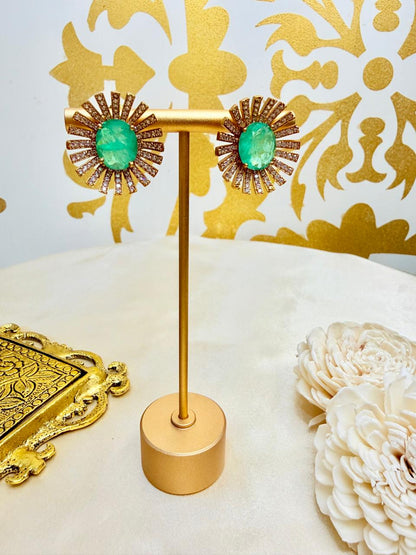 Prisha stone studs - Mint
