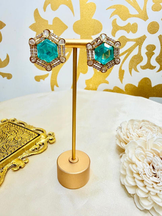 Saraya stone studs - Sky blue