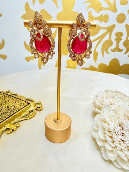 Tuhina stone studs - Ruby