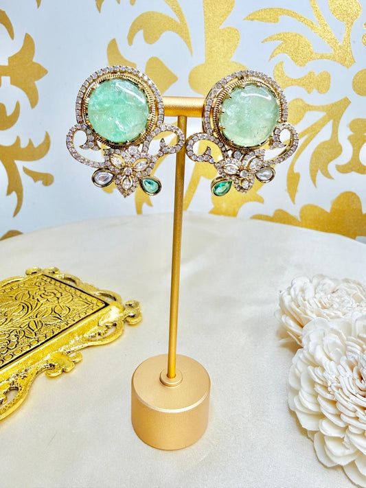 Nitya stone studs - Mint