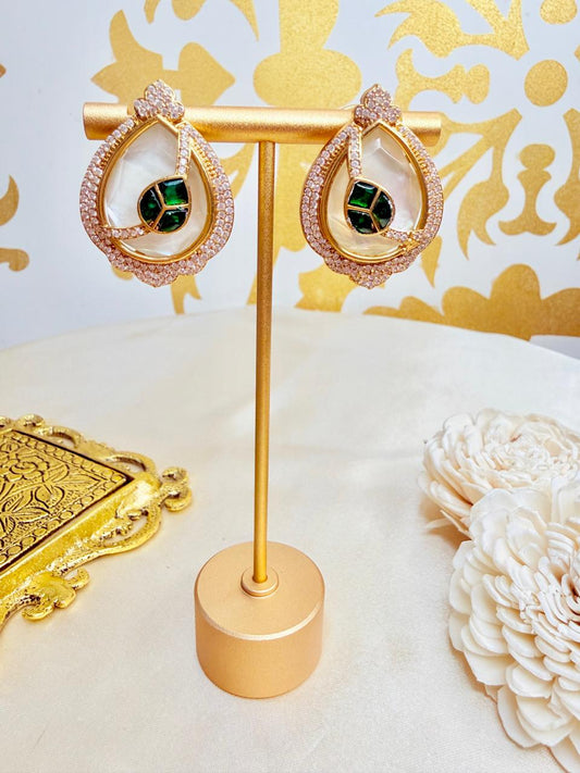 Anaira stone studs - White