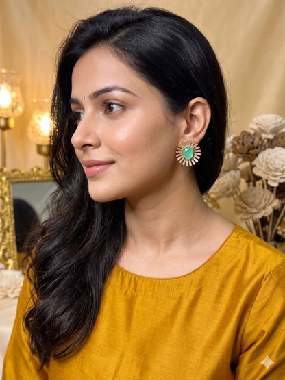 Prisha stone studs - Mint