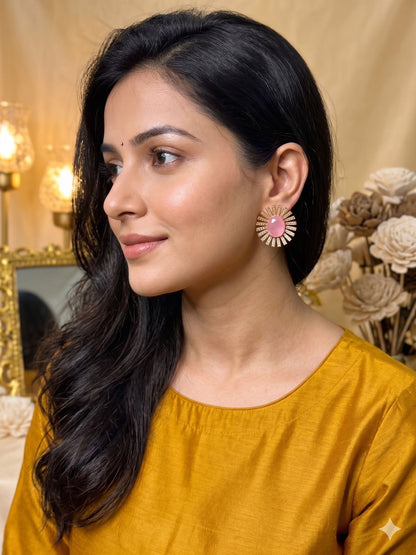 Prisha stone studs - Pink