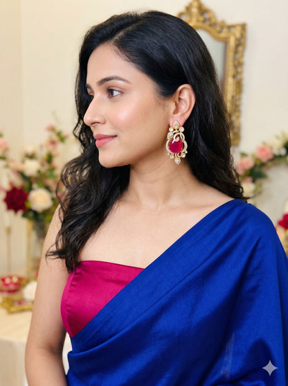 Tuhina stone studs - Ruby