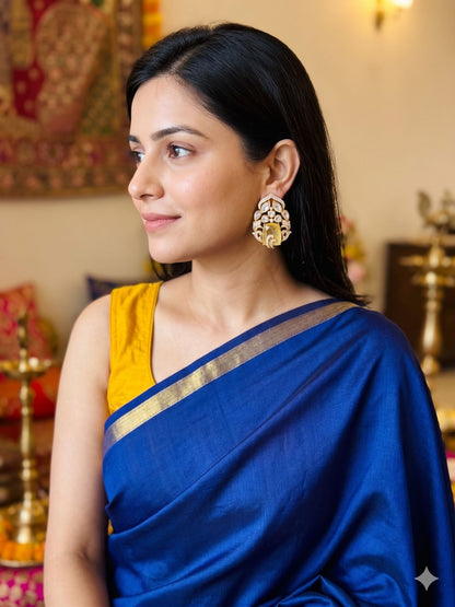 Mrinal stone studs - Yellow