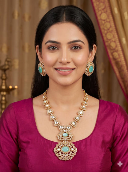 Ruhika necklace set - Mint
