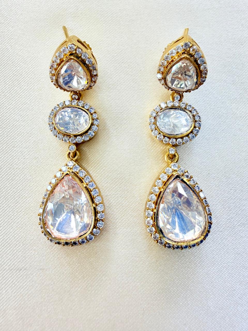 Nupur mini danglers - White