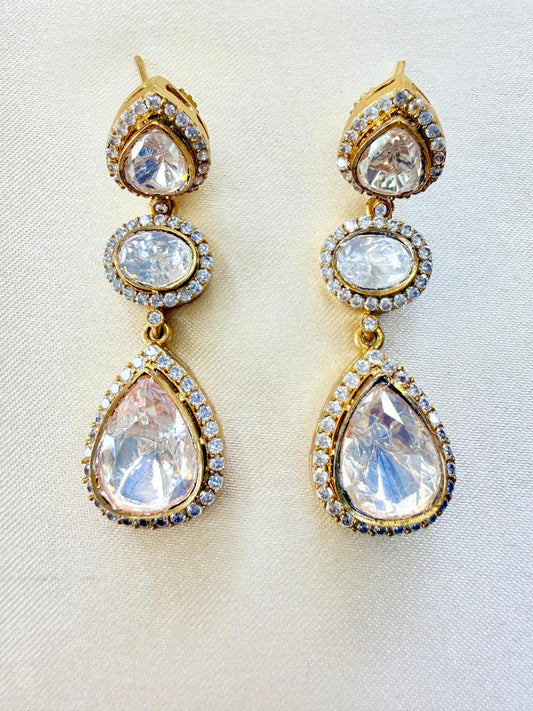 Nupur mini danglers - White