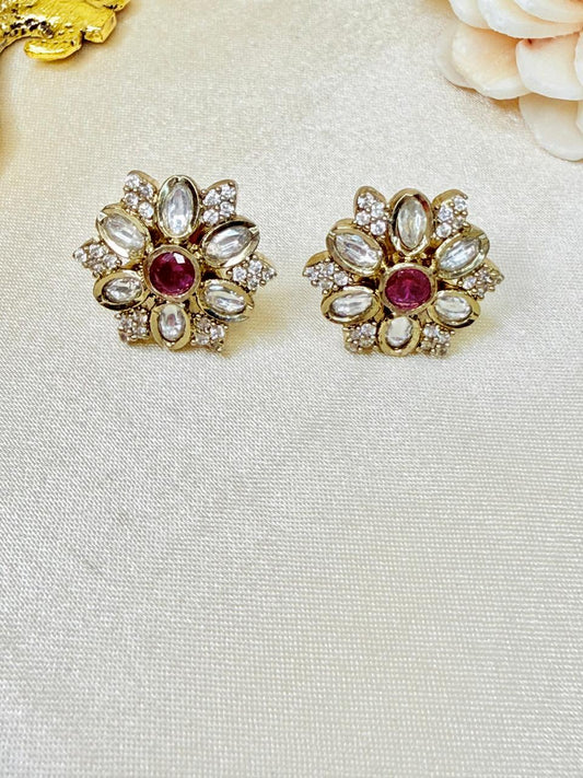 Vini stone studs - Magenta