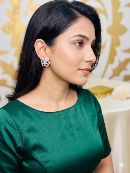 Eshanya stone studs - White