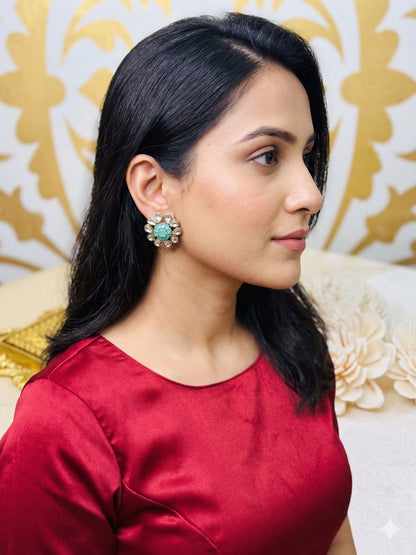 Suriti stone studs - Mint