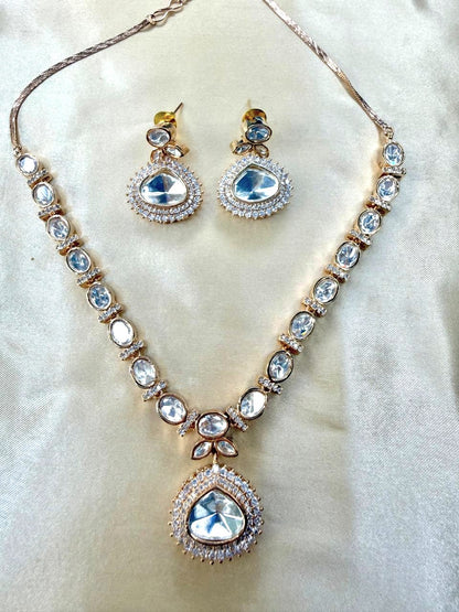 Shivani necklace set - White