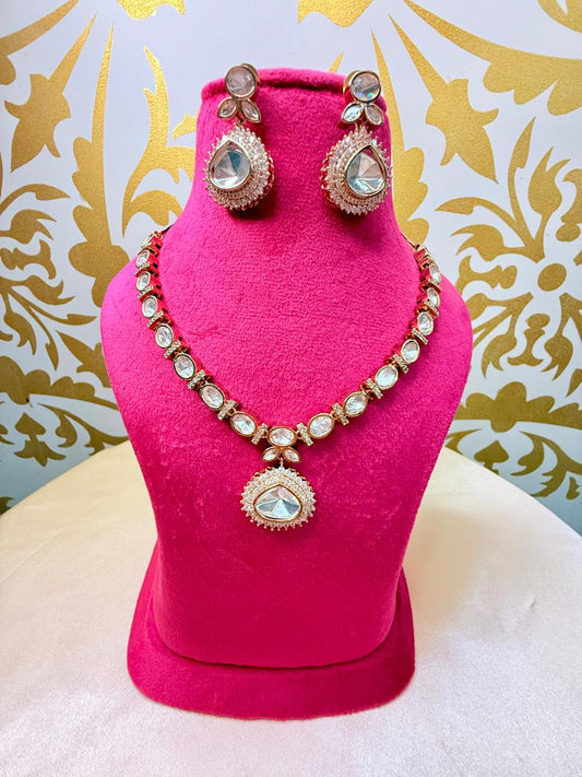 Shivani necklace set - White