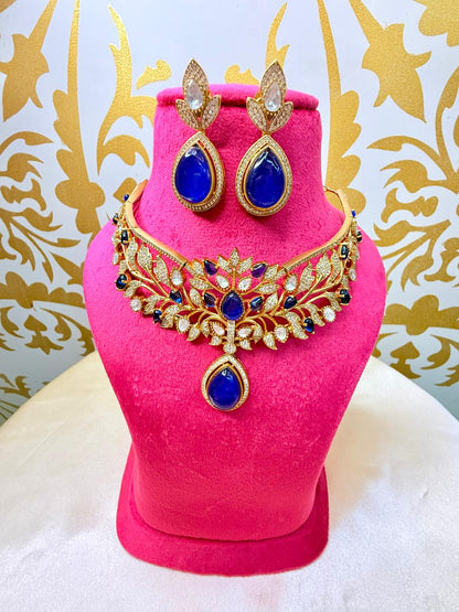 Pari necklace set - Blue