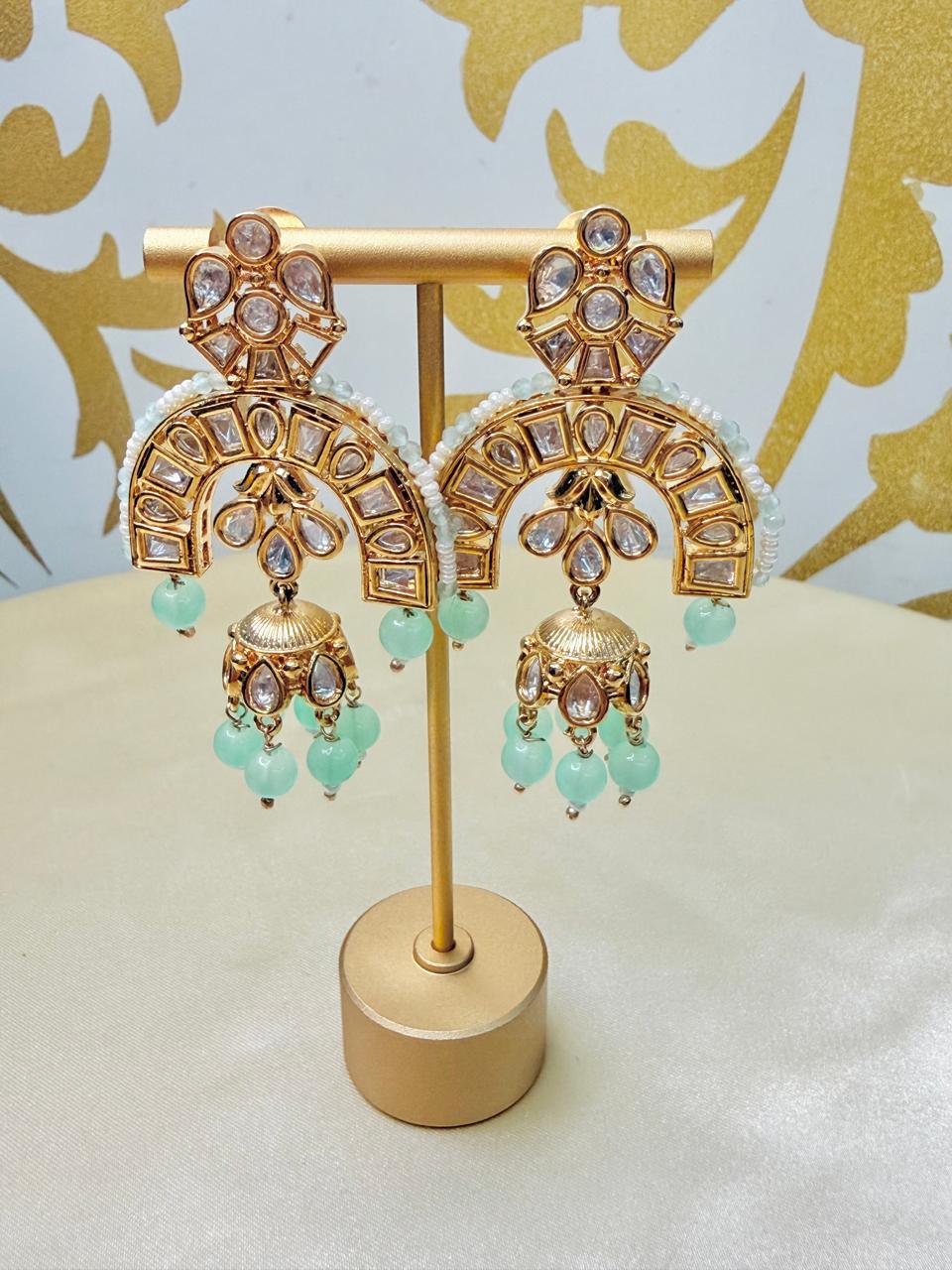 Dhruvi jhumki danglers - Mint