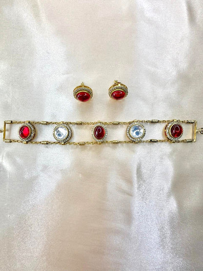 Charvi stone choker - Red