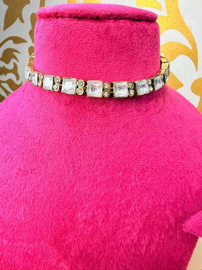 Urmi Choker set - White and Gold