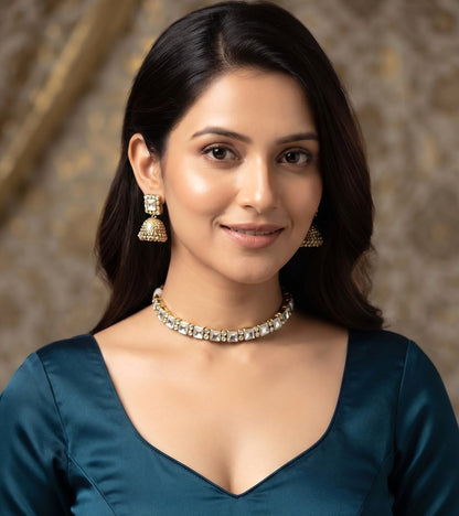 Urmi Choker set - White and Gold