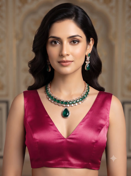 Eshna necklace set - Green