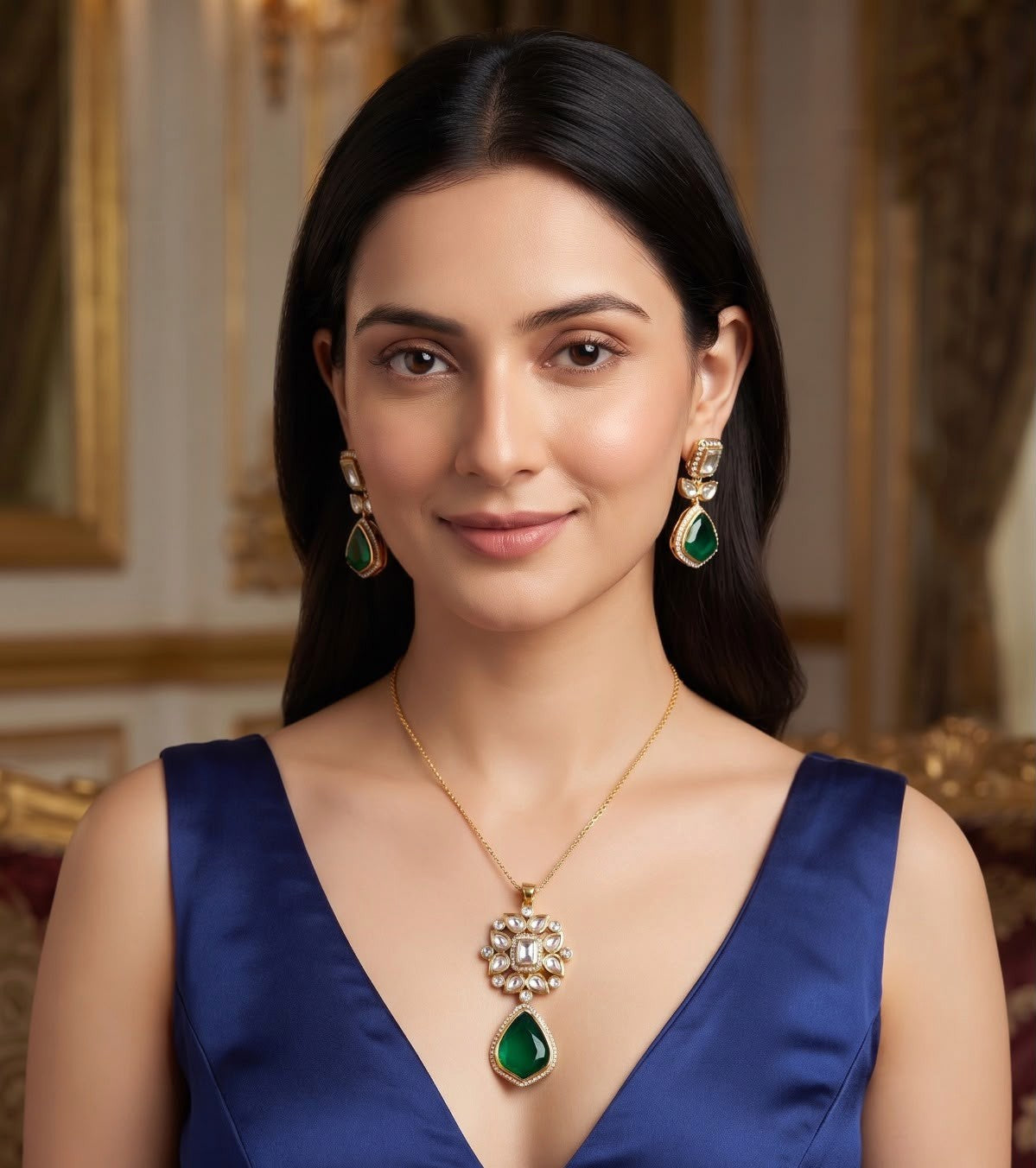 Samiksha pendant set - Green