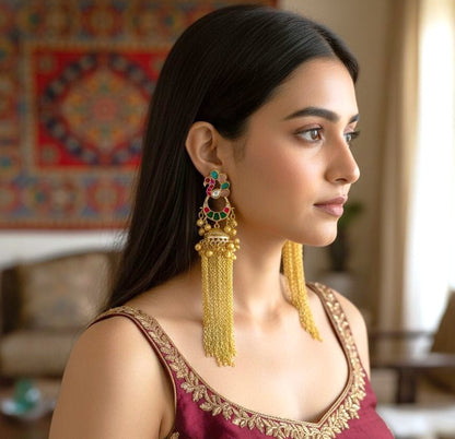 Mriganya fusion danglers - Multi color