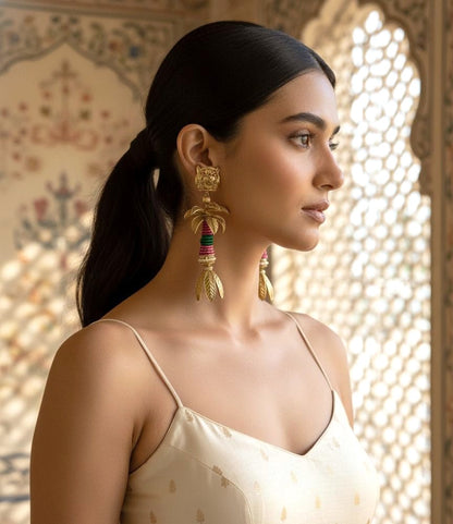 Boho baagh danglers - Multi color